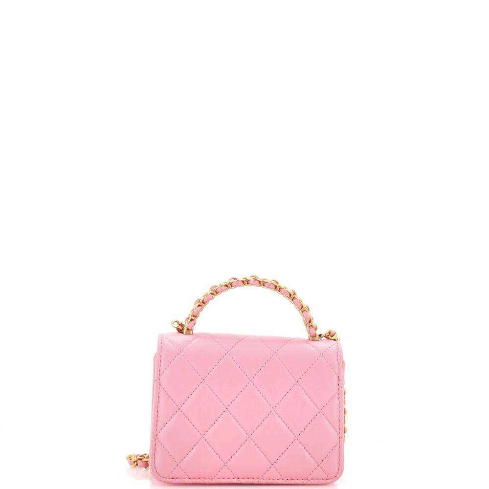 Chanel Woven Top Handle Cc Flap Clutch #242822C41B - Picture 3 of 6